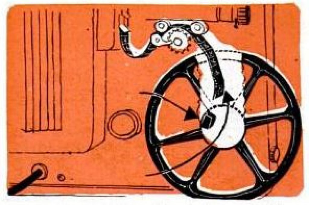 a-magnet-on-the-hub magnet on the hub of a movie film reel