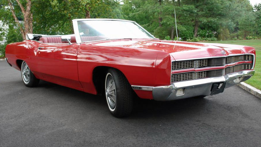 red 1969 Galaxy convertible